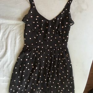 Bar III Black and white polka dot dress